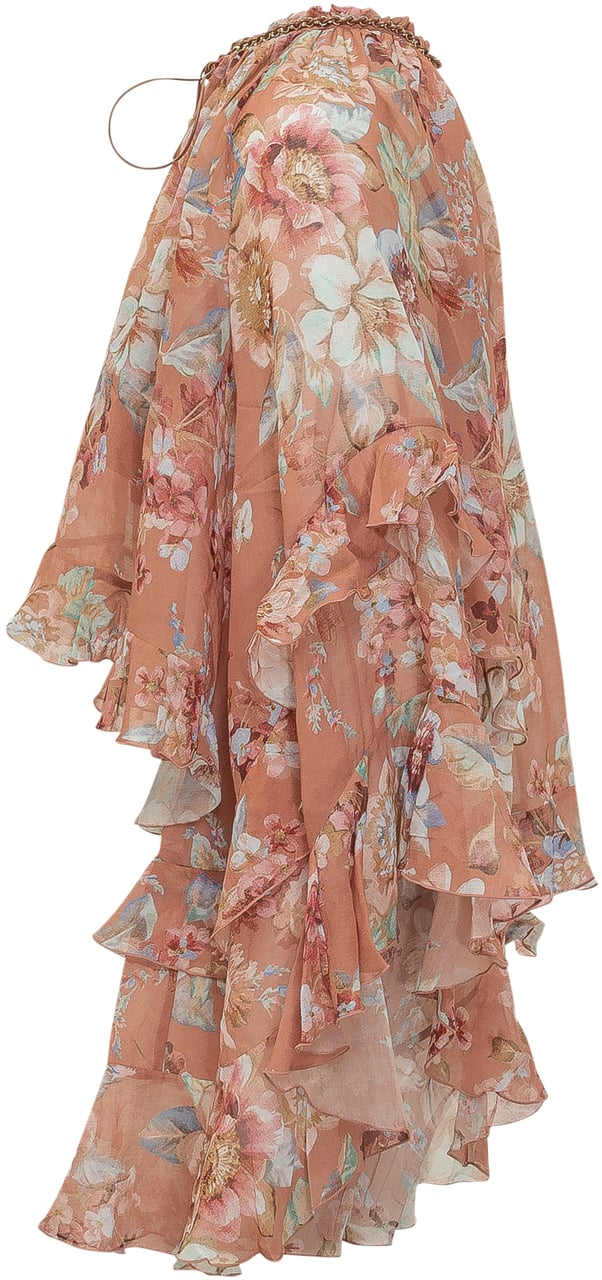 Zimmermann AWAKEN RUFFLE BLOUSE Roze