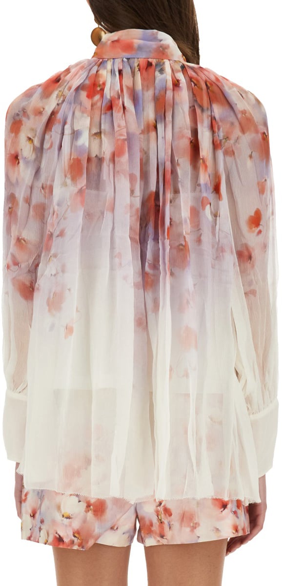 Zimmermann "Crush" Smock Blouse Roze