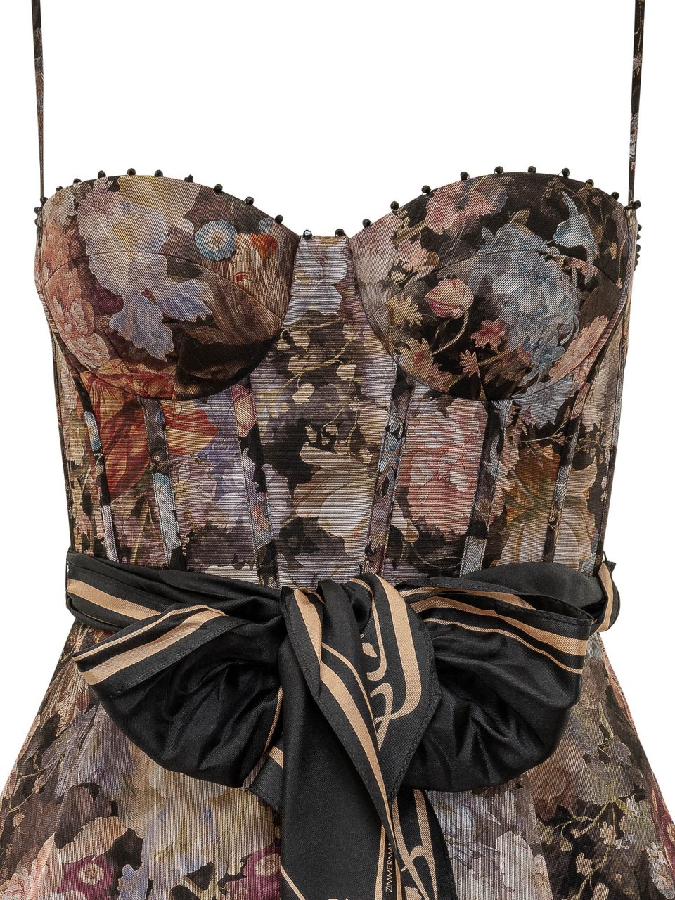 Zimmermann VALIANT CORSET DRESS Zwart