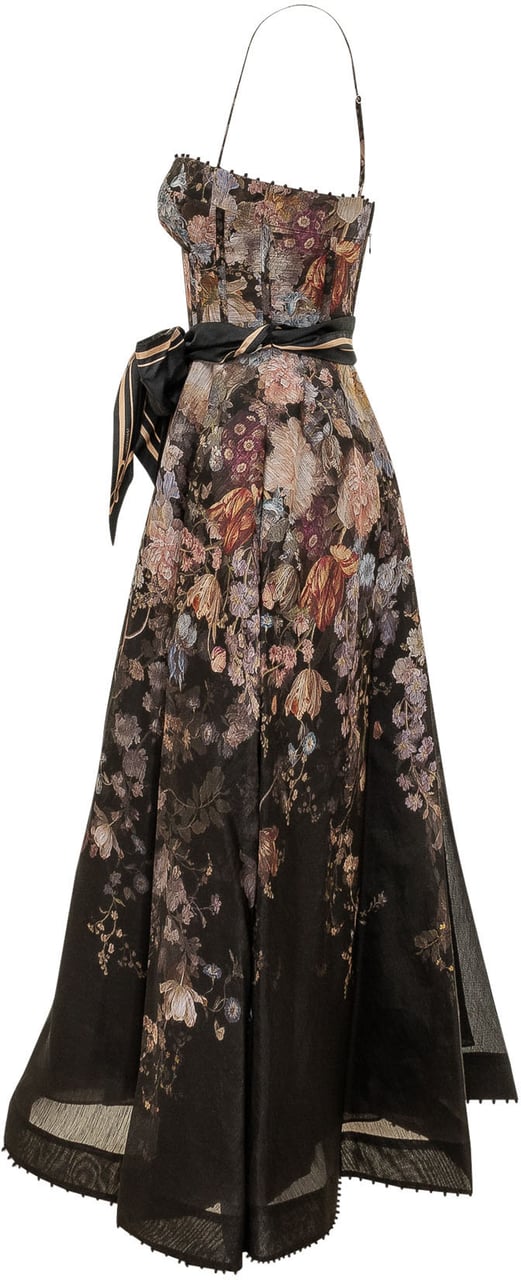 Zimmermann VALIANT CORSET DRESS Zwart