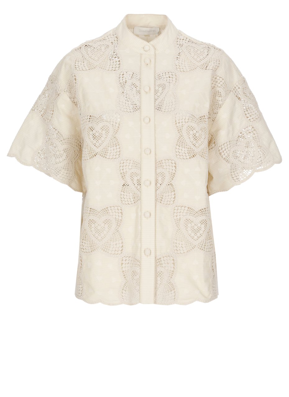 Zimmermann Shirts Ivory Wit