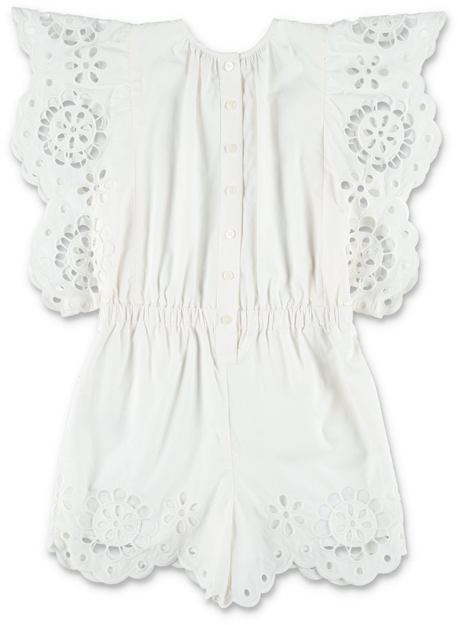 Zimmermann Jumpsuit Sangallo Bianco Wit