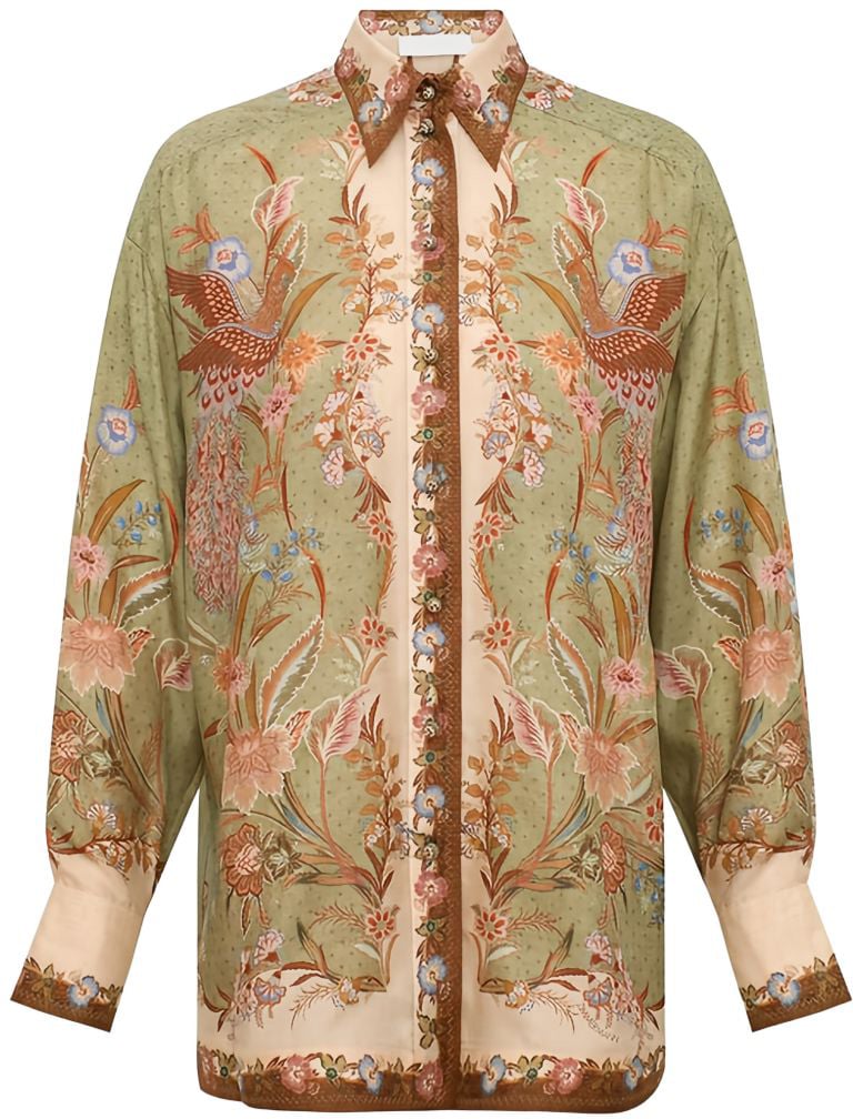 Zimmermann Shirts Kaki Bruin