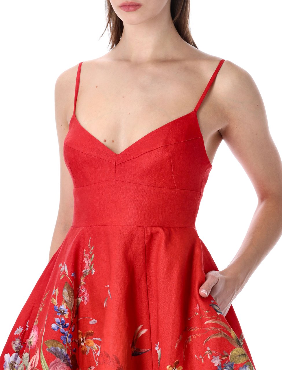 Zimmermann Zimmermann Patience red floral mini dress Rood