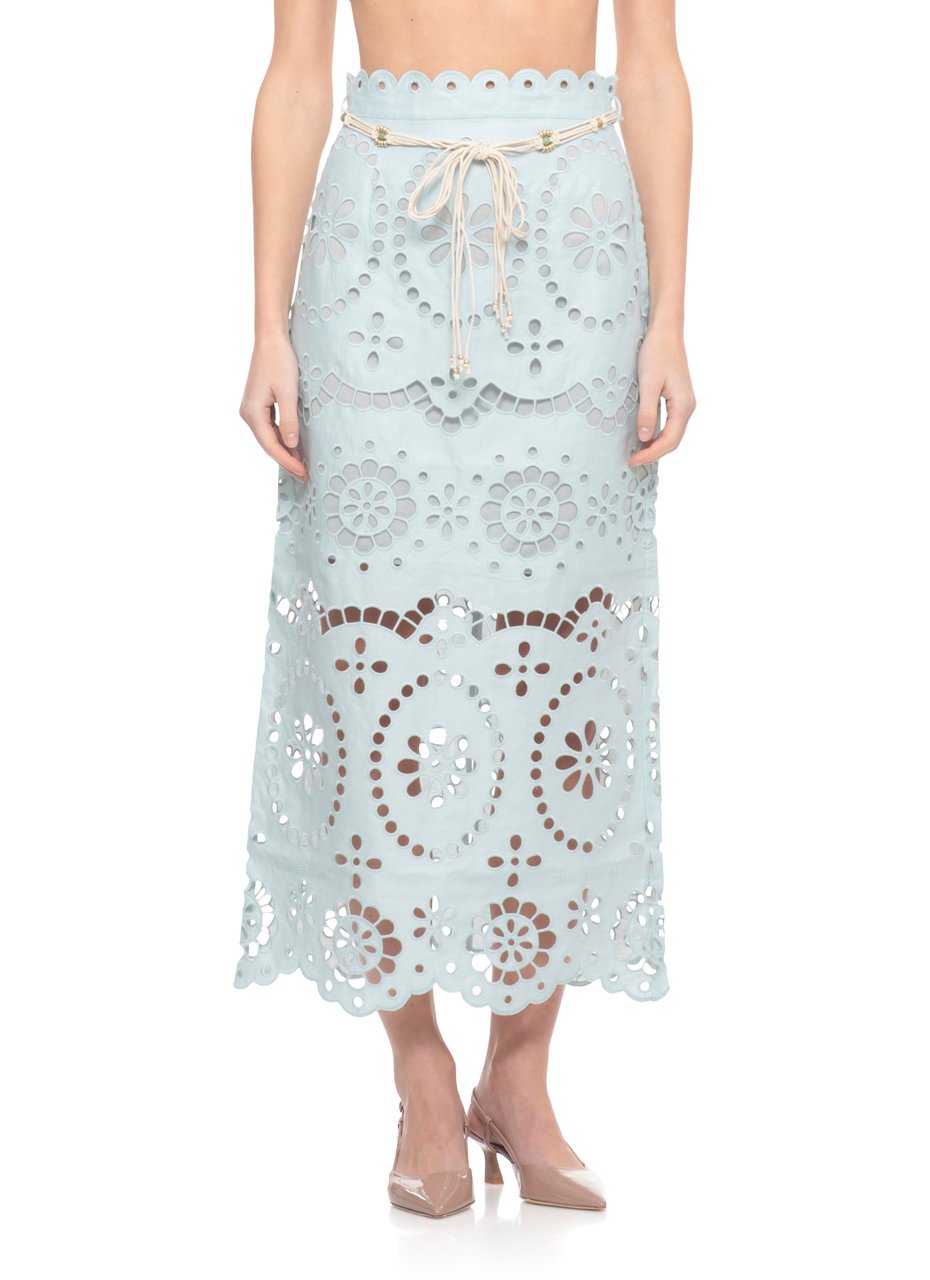 Zimmermann Skirts Light Blue Blauw