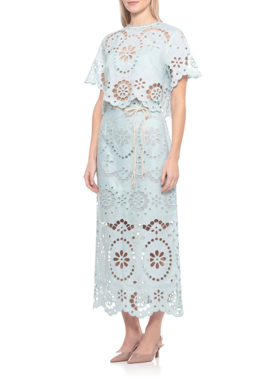 Zimmermann Skirts Light Blue Blauw