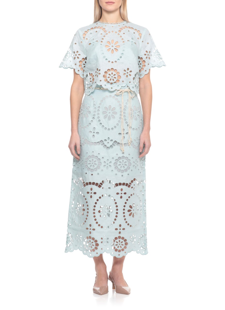 Zimmermann T-Shirts And Polos Light Blue Blauw