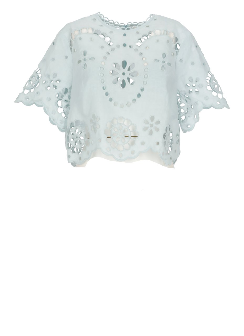 Zimmermann T-Shirts And Polos Light Blue Blauw