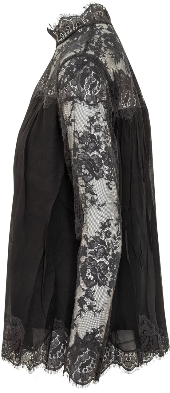Zimmermann Zimmermann Blusa in Pizzo Nero Zwart
