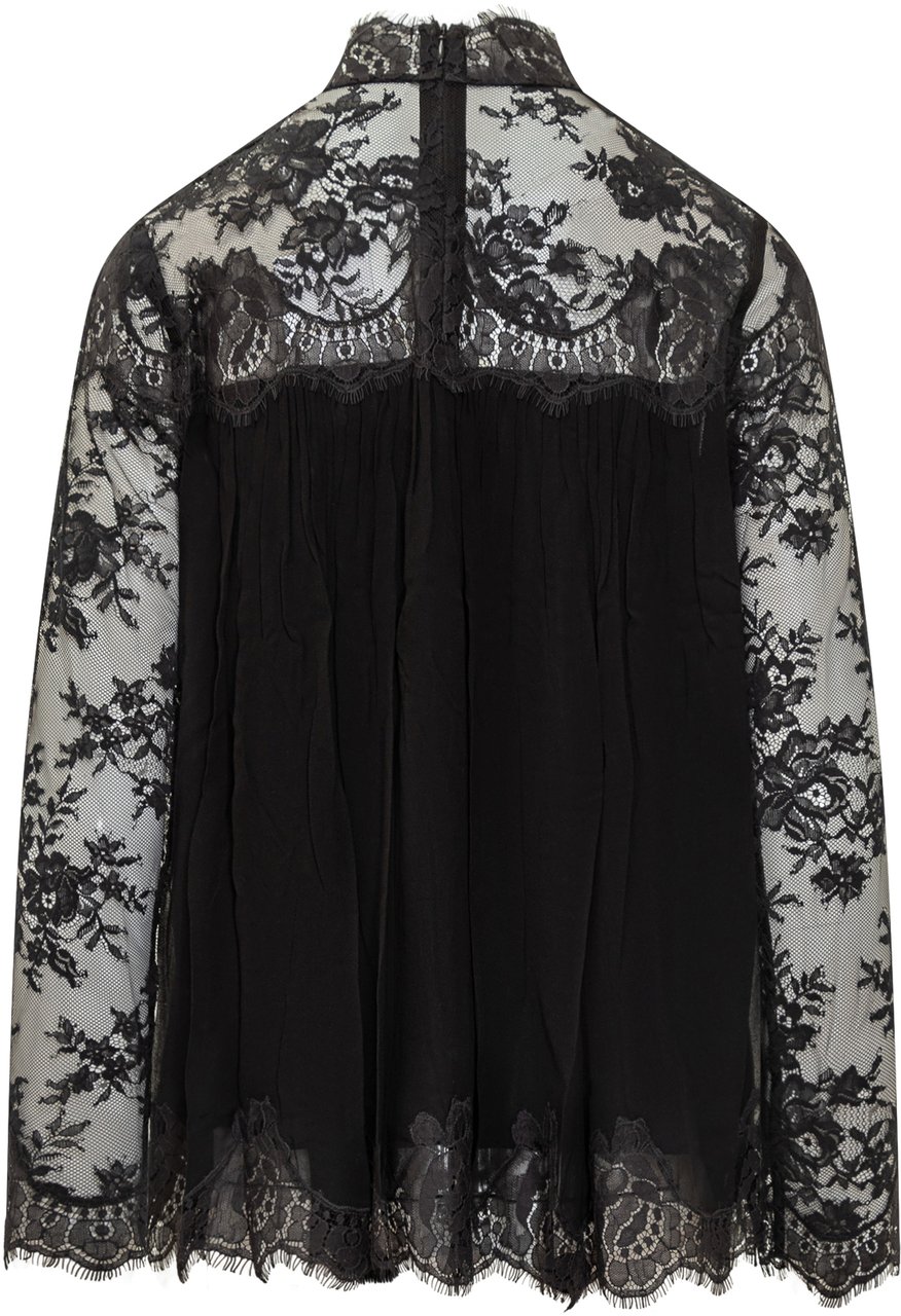 Zimmermann Zimmermann Blusa in Pizzo Nero Zwart