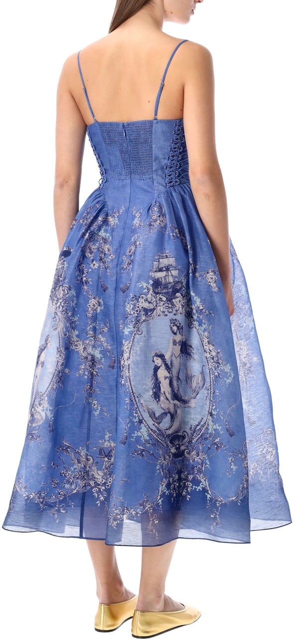 Zimmermann Mermaid Picnic Dress Blue Mermaid Blauw