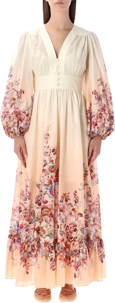 Zimmermann Zimmermann Awaken floral deep-v maxi dress Neutraal