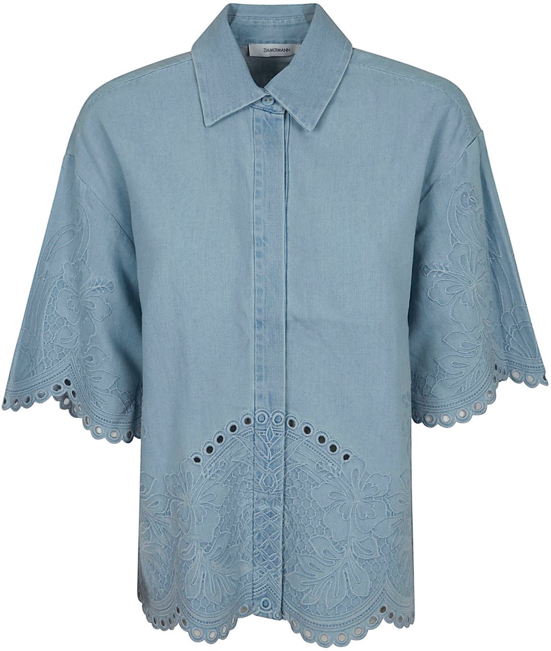 Zimmermann ZIMMERMANN Daylight Denim Shirt Lichtblauw
