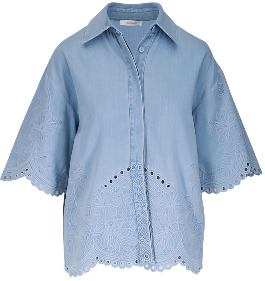 Zimmermann Shirts Clear Blue Blauw