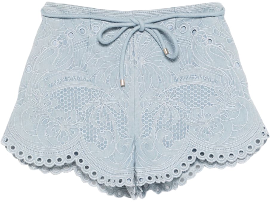 Zimmermann Shorts Clear Blue Blauw