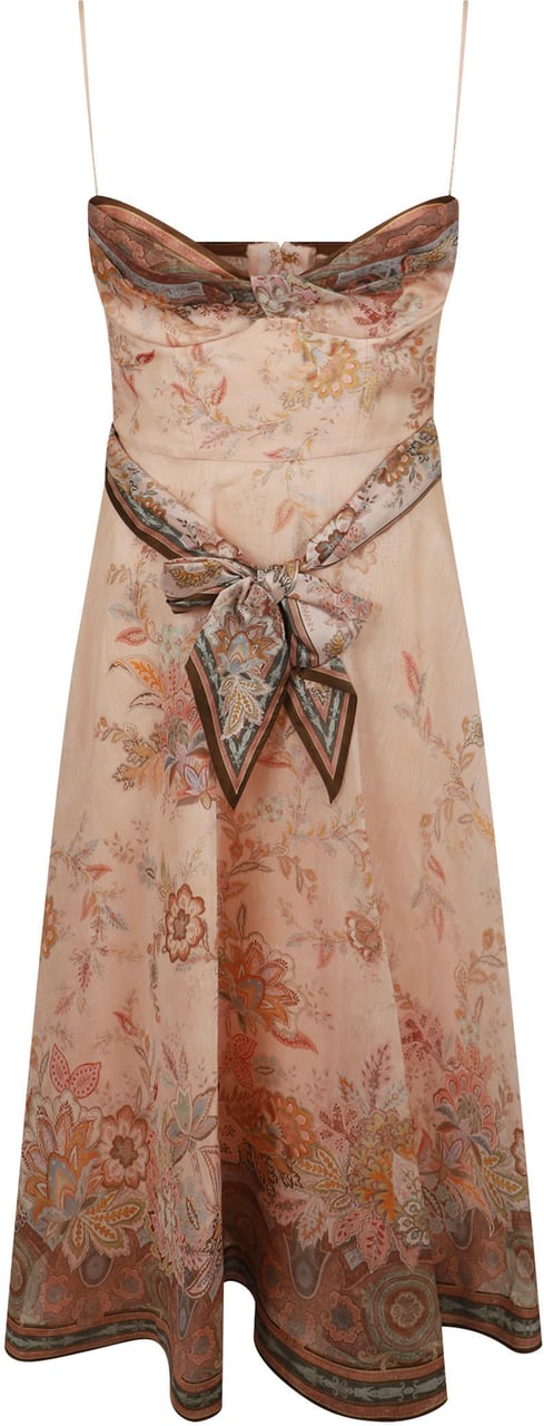 ZIMMERMANN Alchemy Structured Midi Dress Paars