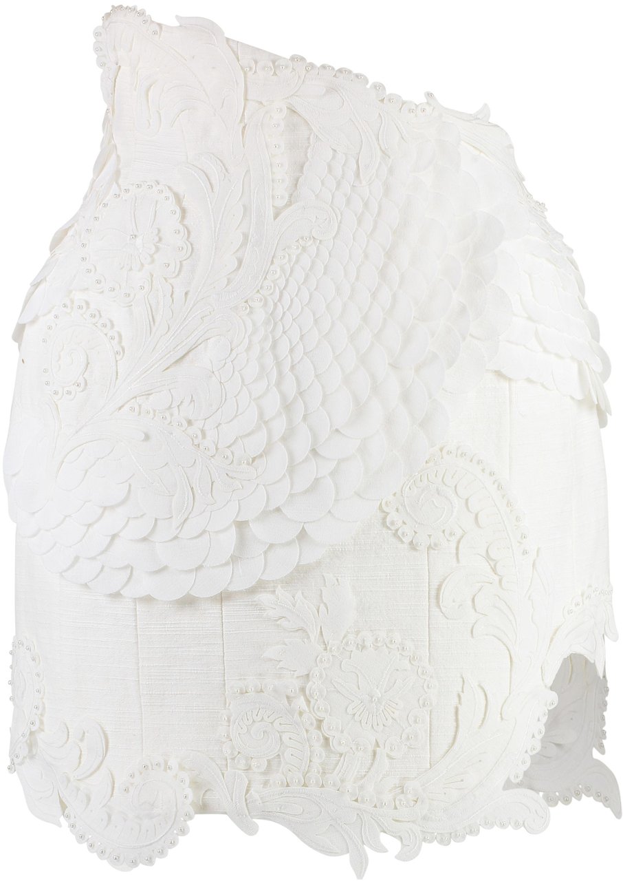 Zimmermann Tama asymmetric miniskirt Neutraal