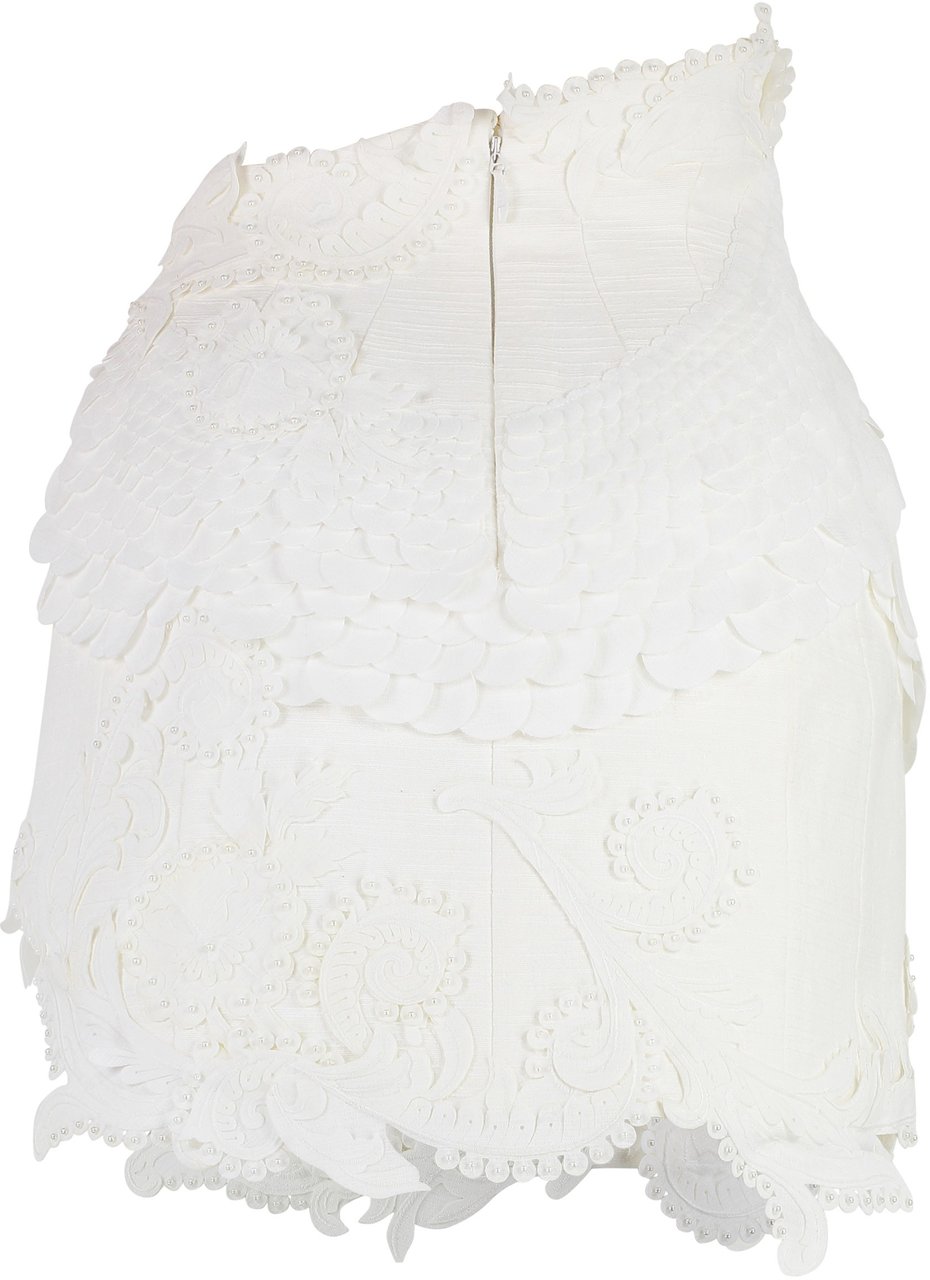Zimmermann Tama asymmetric miniskirt Neutraal