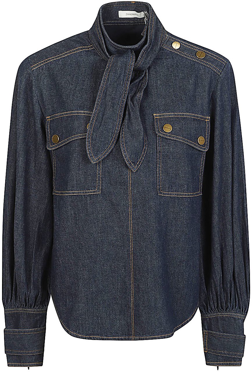Zimmermann Shirts Navy Navy