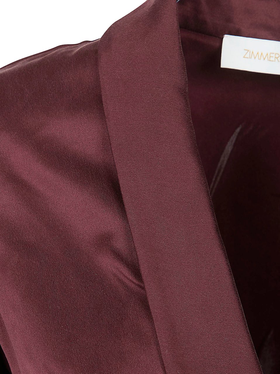 ZIMMERMANN Silk Wrap Midi Dress Maroon