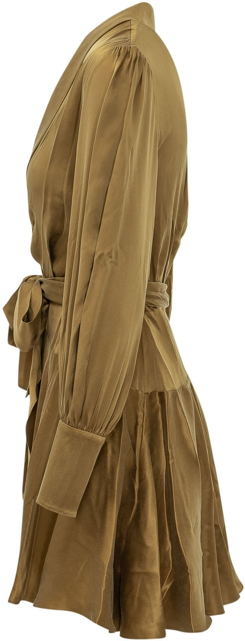 Zimmermann Abito Mini a Portafoglio Beige