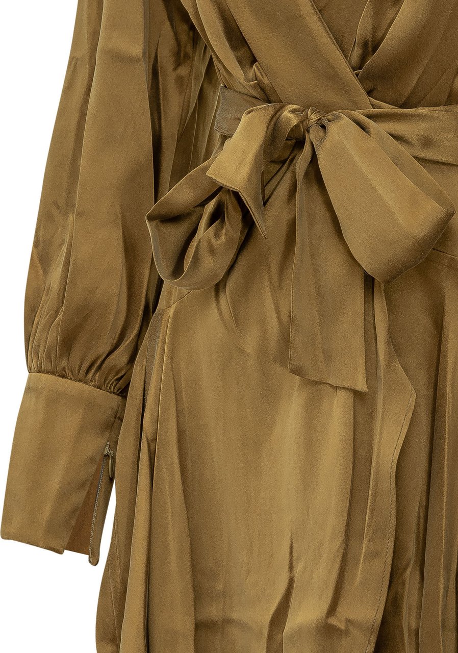 Zimmermann Abito Mini a Portafoglio Beige
