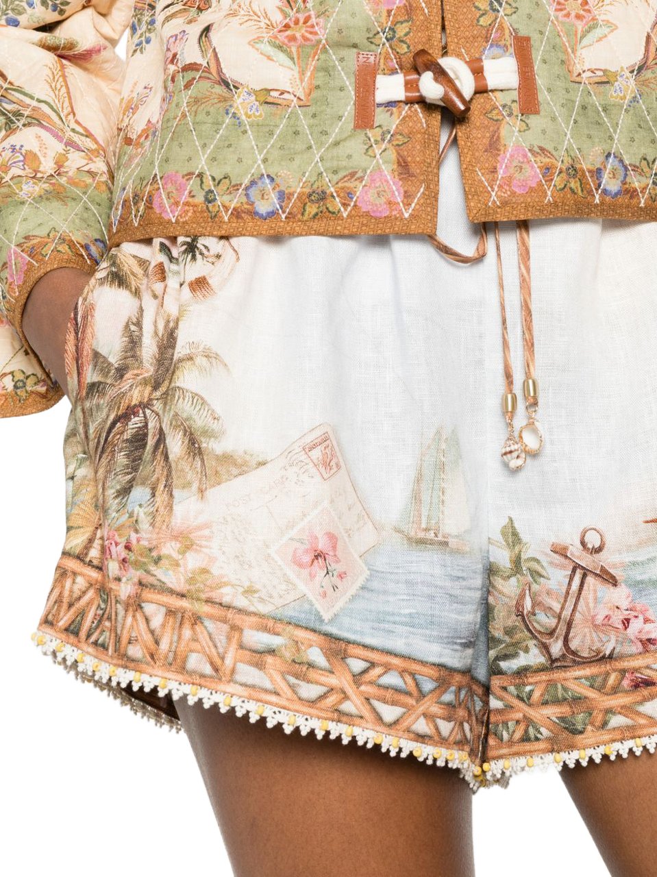 Zimmermann Shorts Light Blue Wit