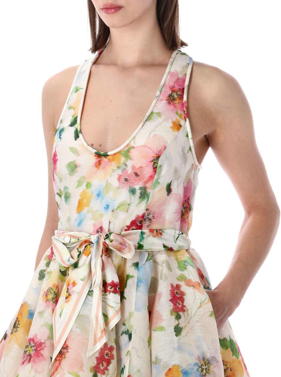 Zimmermann Racer Mini Dress Neo Poppy Divers