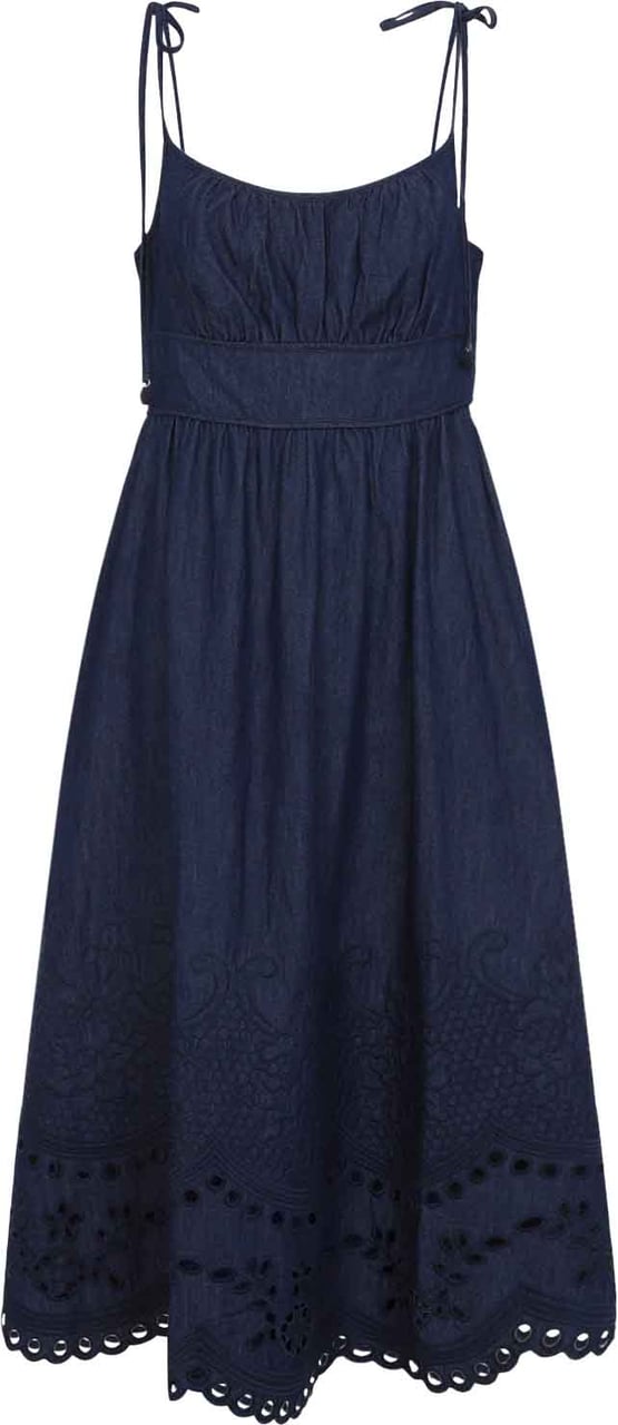 Zimmermann Zimmerman Mahon Broderie Denim Midi Dress Divers