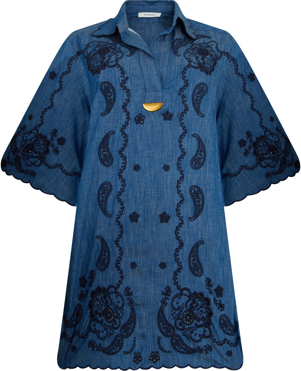 Zimmermann Short denim dress Blauw