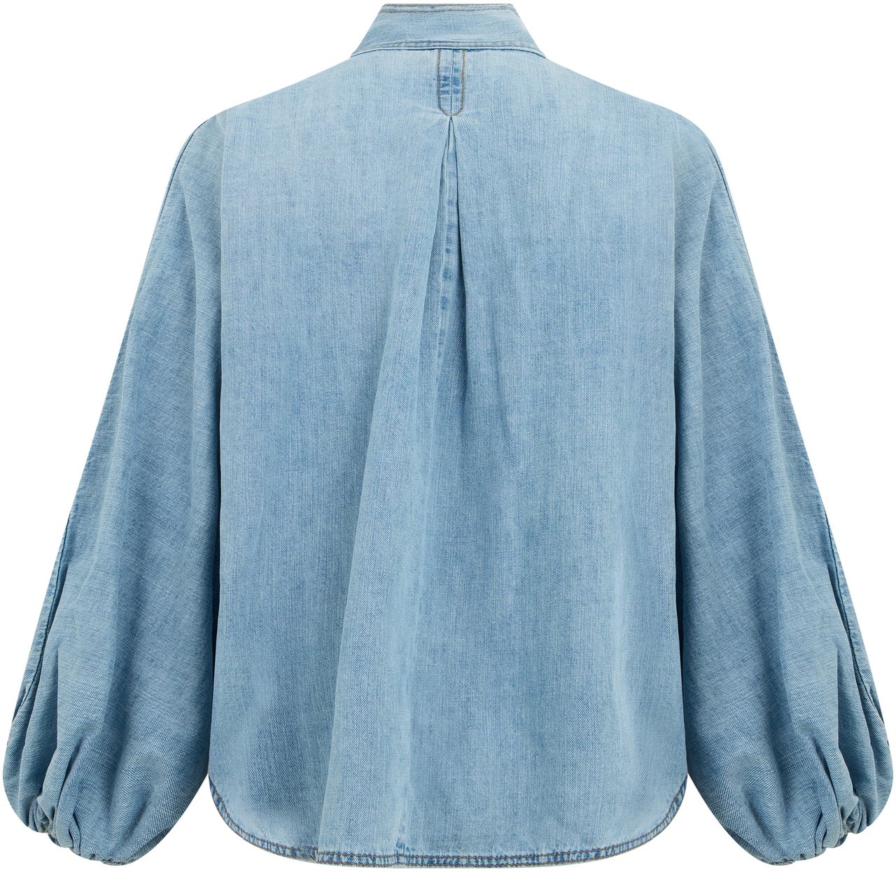 Zimmermann Denim shirt with bow Blauw