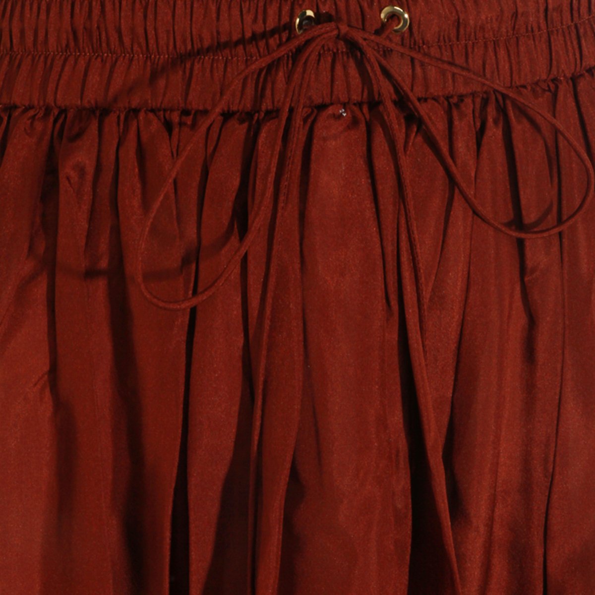 Zimmermann Maxi Red Silk Skirt With Ruffled Hem And Drawstring Waist Rood