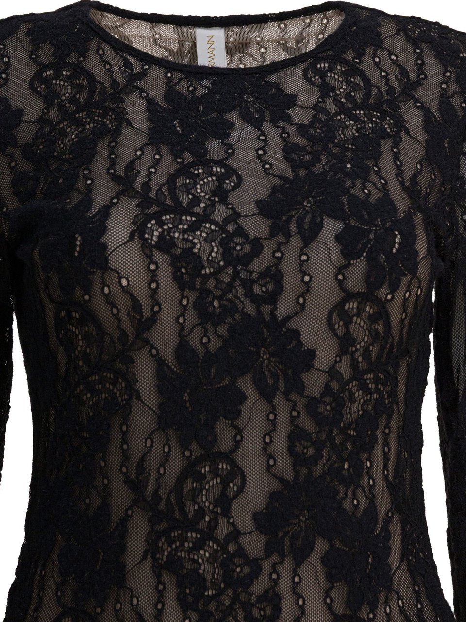 Zimmermann Perforated lace bodysuit Zwart