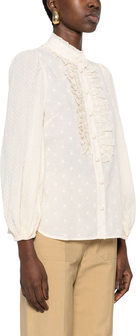 Zimmermann Shirts Beige Wit