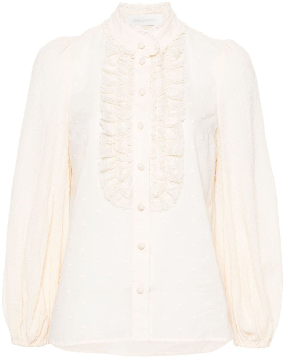 Zimmermann Shirts Beige Wit
