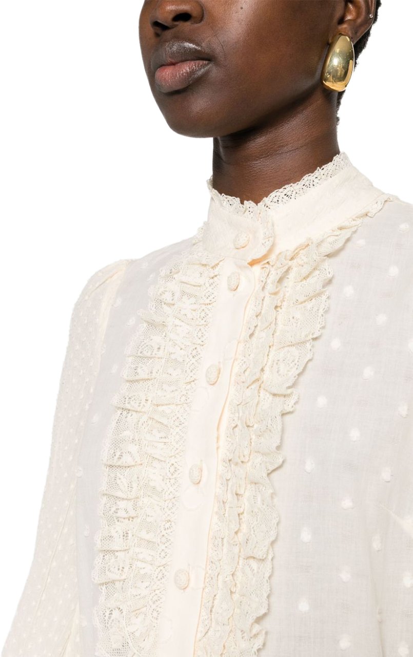 Zimmermann Shirts Beige Wit