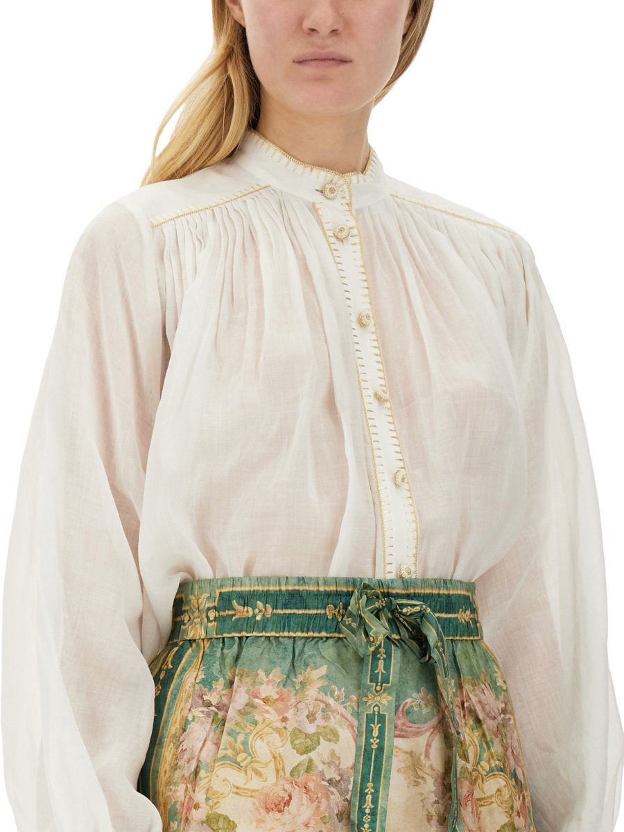 Zimmermann "Junie Billow" Shirt Neutraal