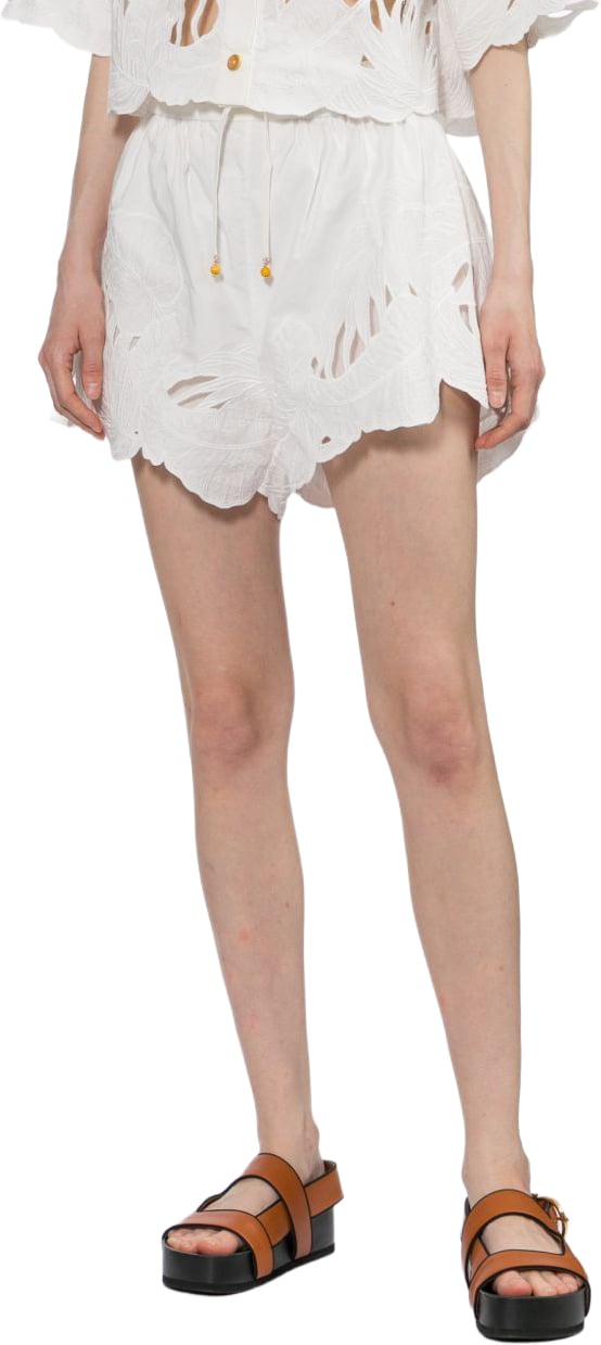 Zimmermann Shorts Avorio Wit