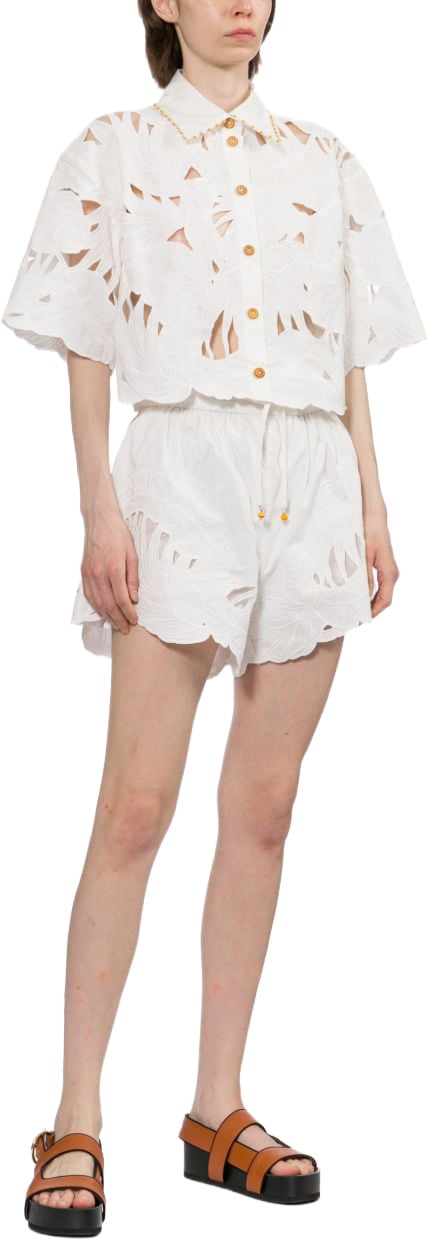 Zimmermann Shorts Avorio Wit