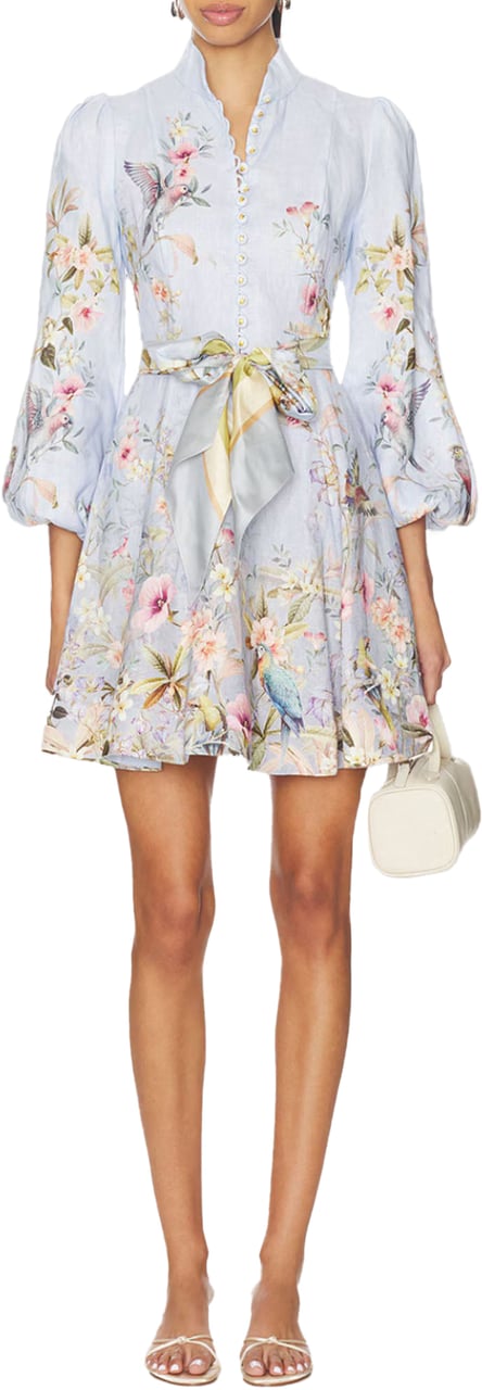 Zimmermann Rebellion Button Mini Dress Divers