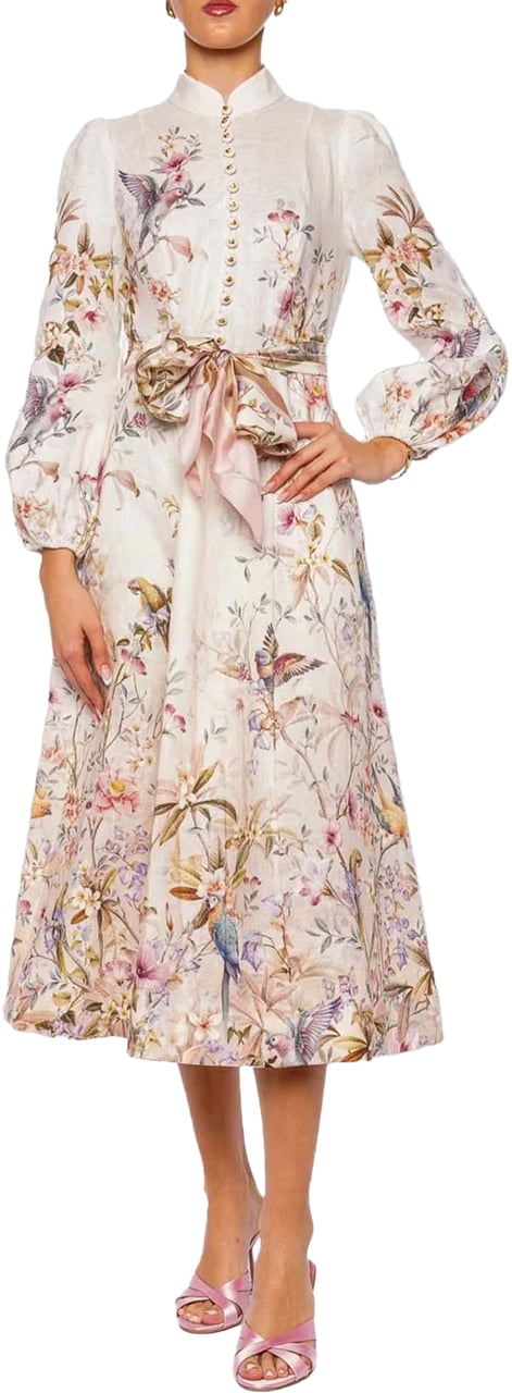 Zimmermann Rebellion Button Midi Dress Divers