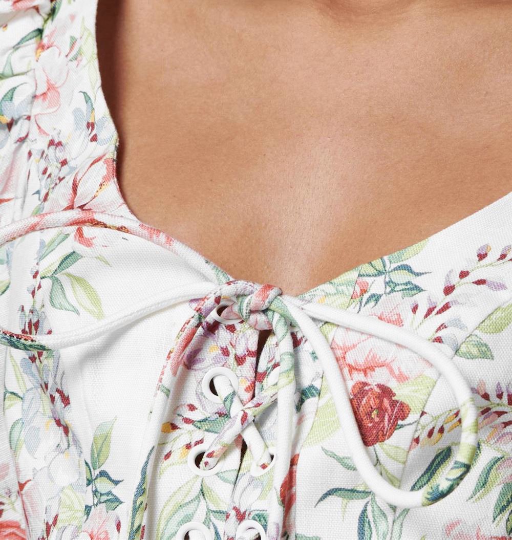 Zimmermann Bellitude Laced Crop Top Wit