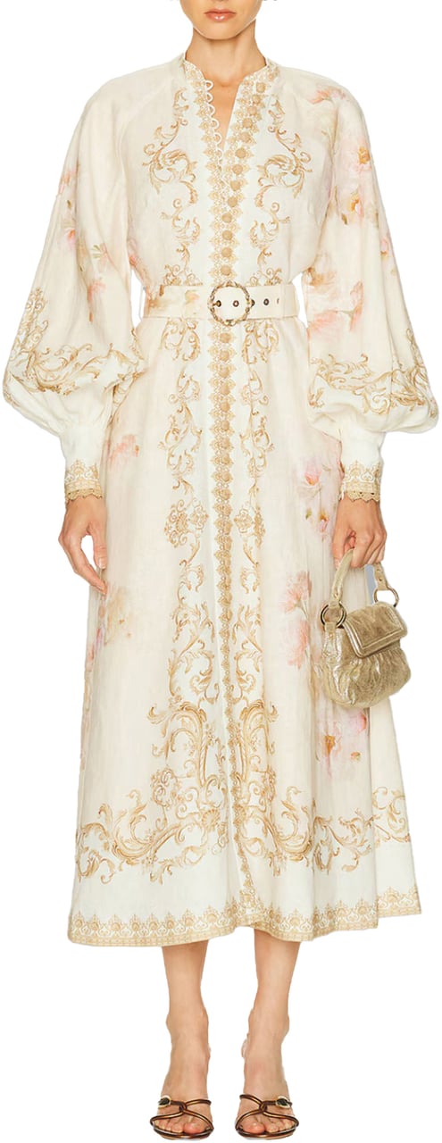 Zimmermann HYPNOTISCHE MIDI-JURK MET KNOPEN Wit