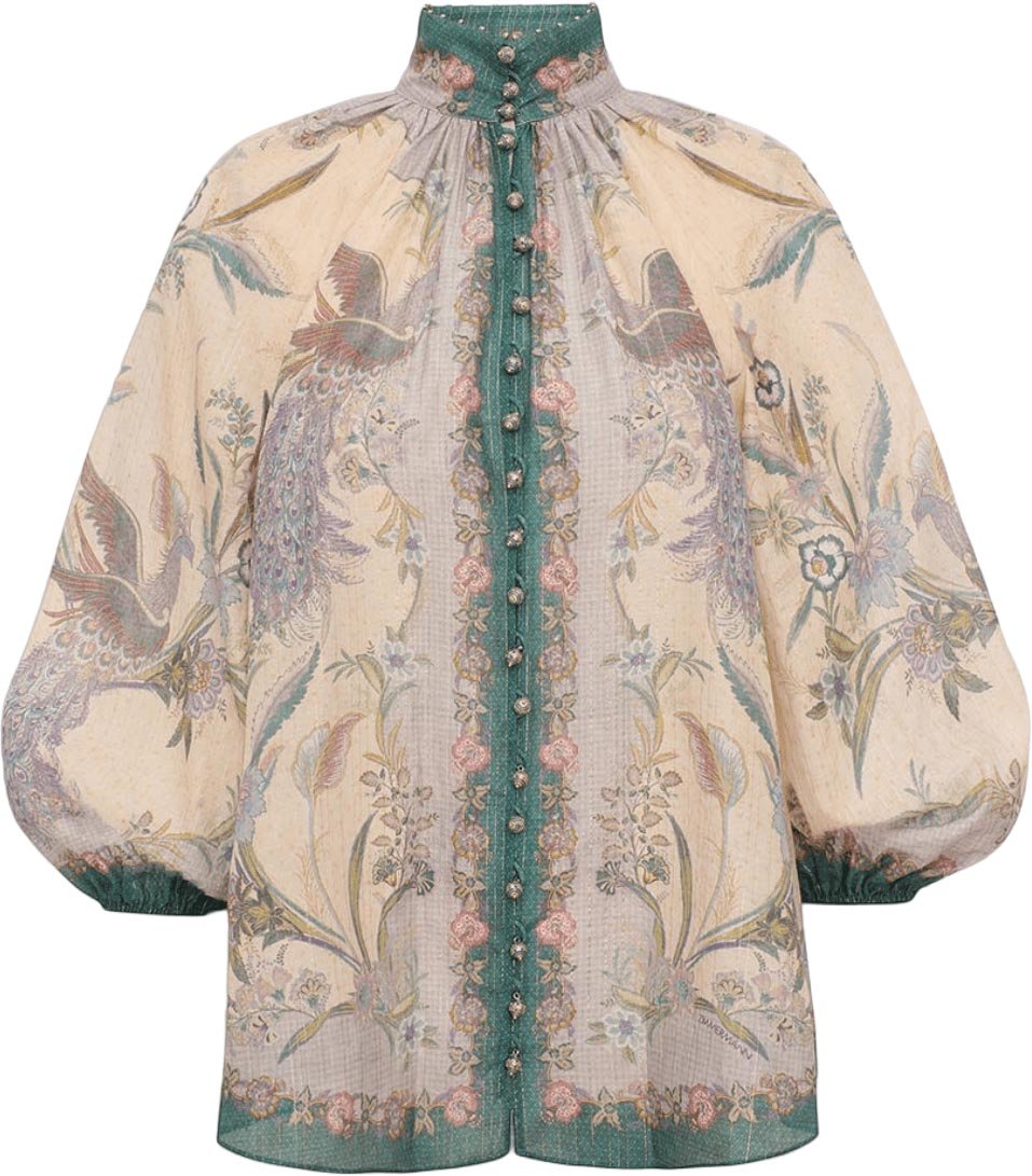 Zimmermann INDRA BILLOW BLOUSE Wit