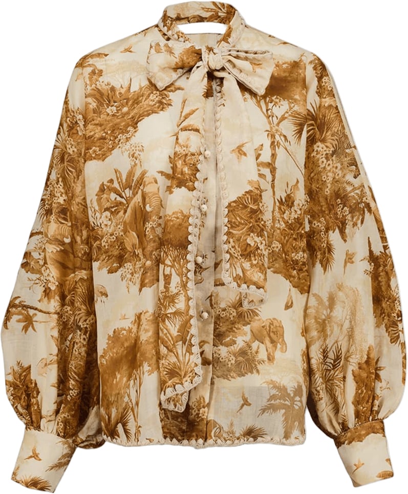 Zimmermann INDRA SAFARI STRIKBLOUSE Beige