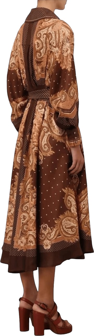 Zimmermann LUNA SHIRT DRESS Bruin