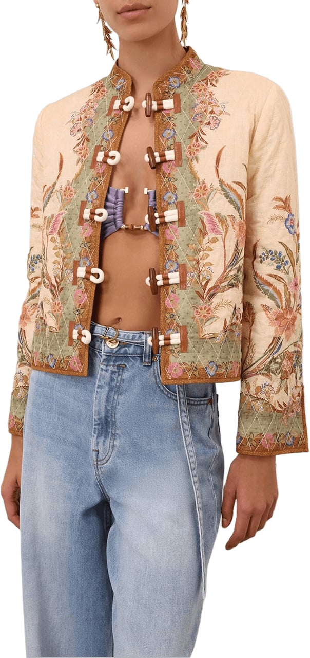 Zimmermann INDRA BOMBER JACKET Beige