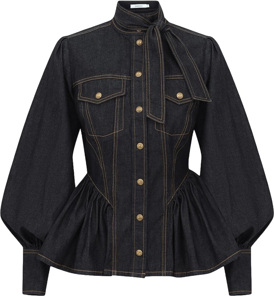 Zimmermann DENIM FITTED SHIRT Navy