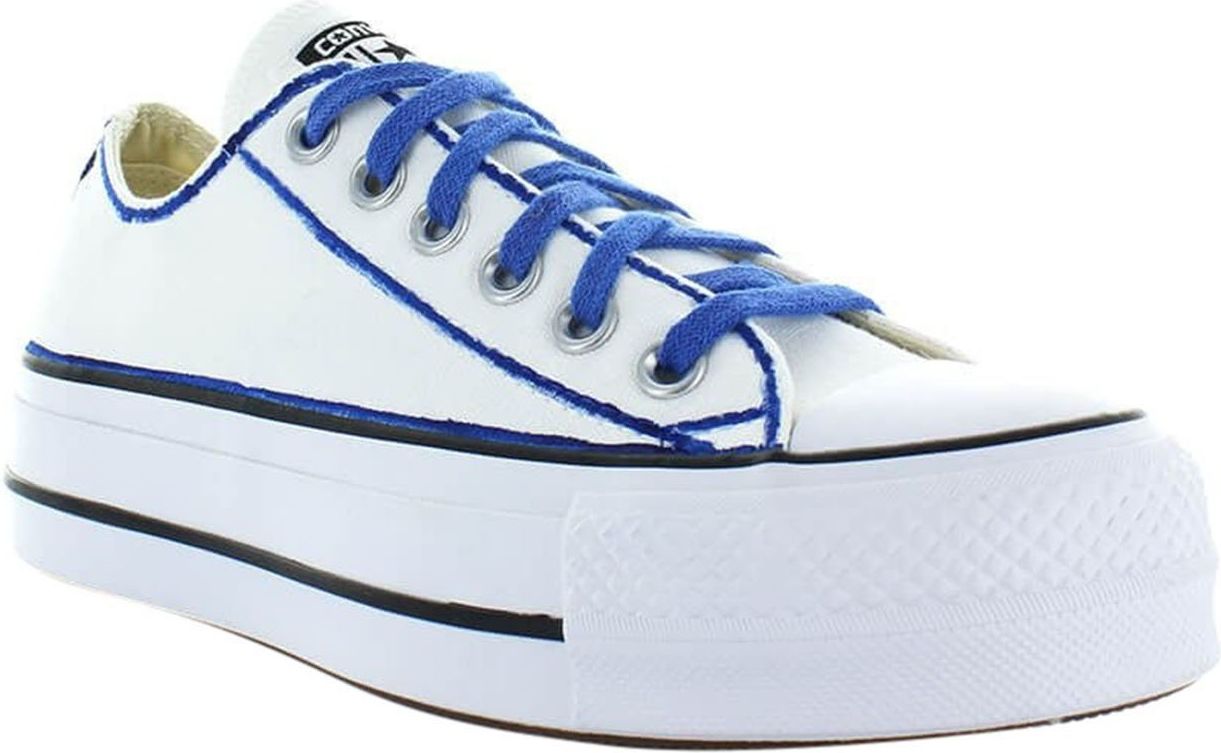 Converse All Star Platform White/blue Sneaker Ltd Ed White Wit