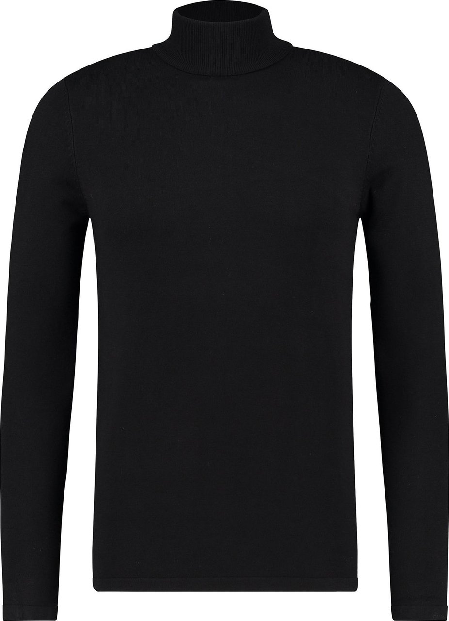Purewhite Essential Knit Turtleneck - Black Zwart